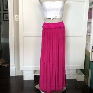 Saks Maxi Skirt in Hot Pink